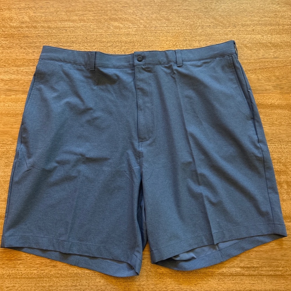 Ben Hogan Performance Mens Golf Shorts 44 Denim Heather Blue Stretch Moisture